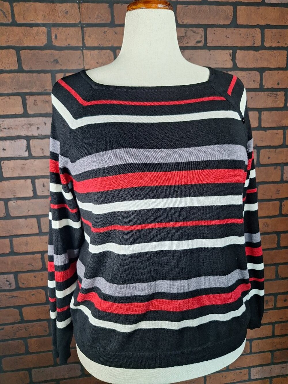 Black Red Striped Sweater